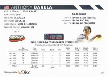 2022 Disc Golf Pro Tour #33 Anthony Barela Back